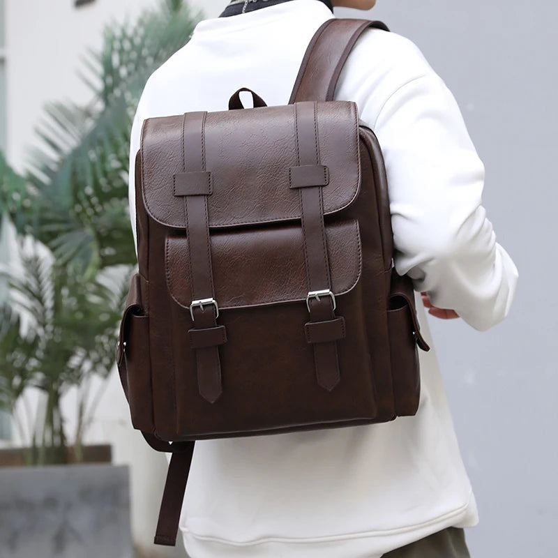 sac a dos homme tendance marron fonce
