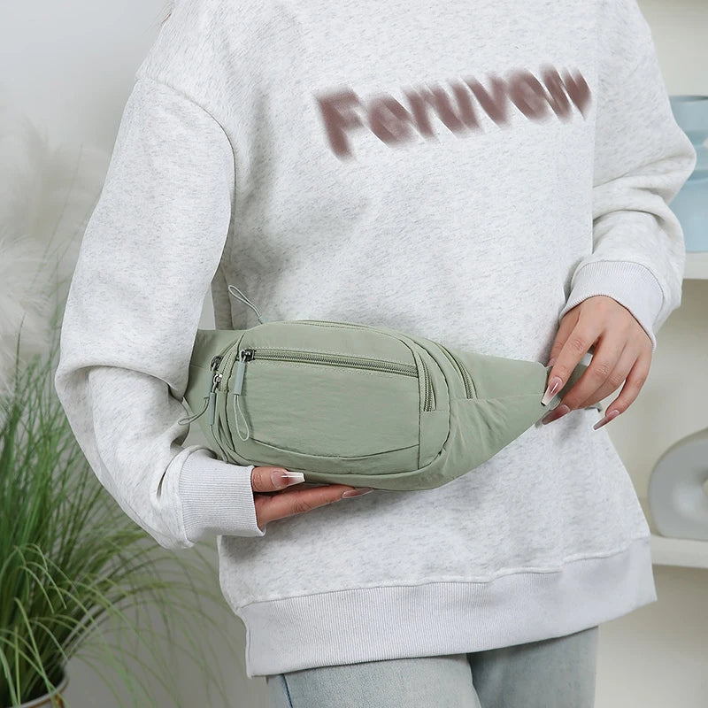 sac banane en nylon vert