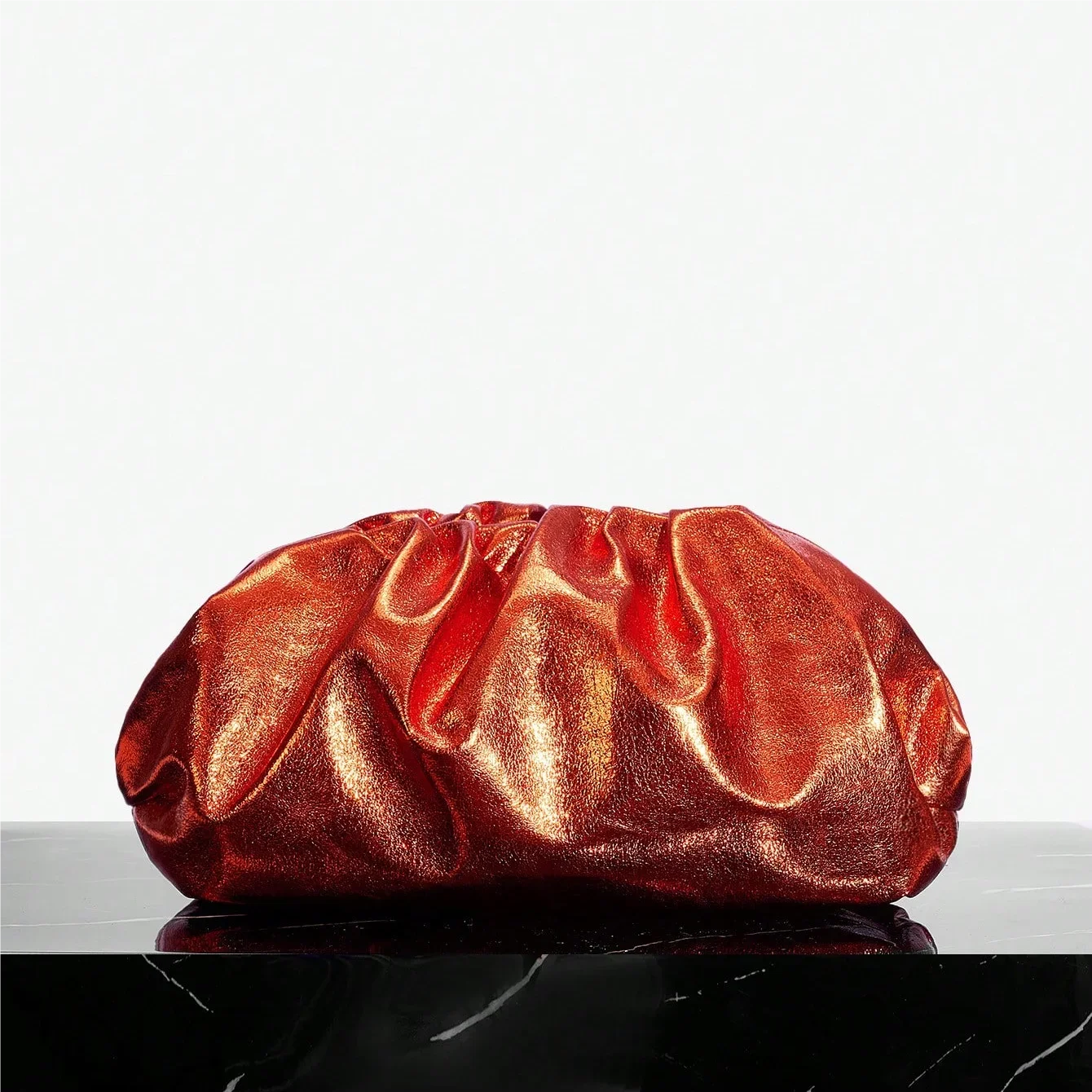 pochette de soirée baguette orange