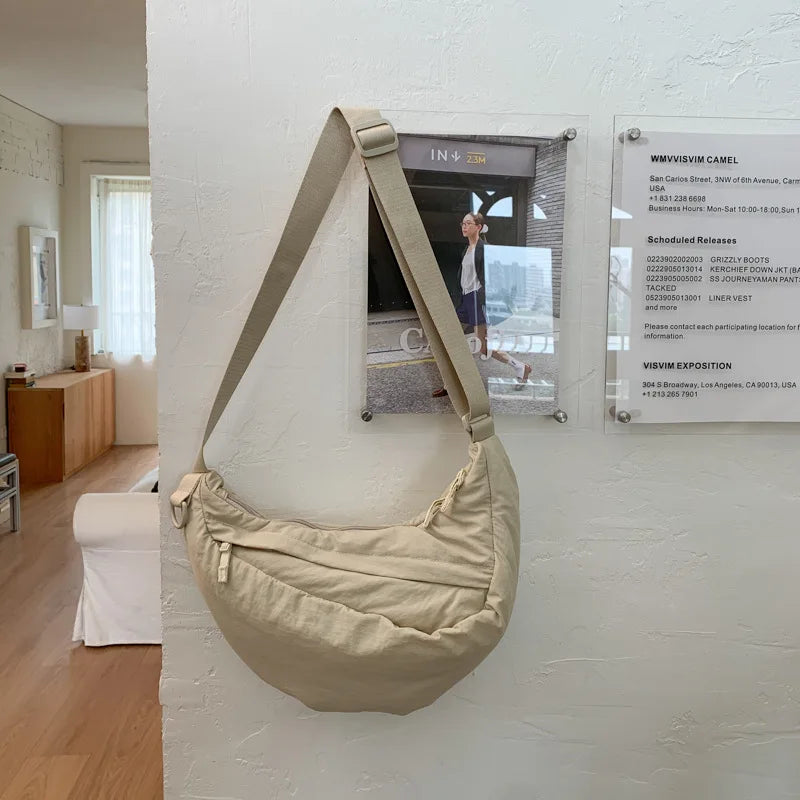 sac banane voyage femme en nylon beige