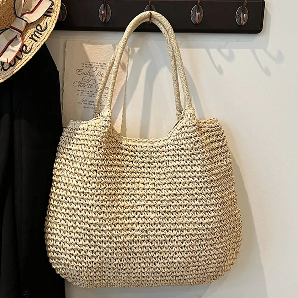sac paille tendance beige