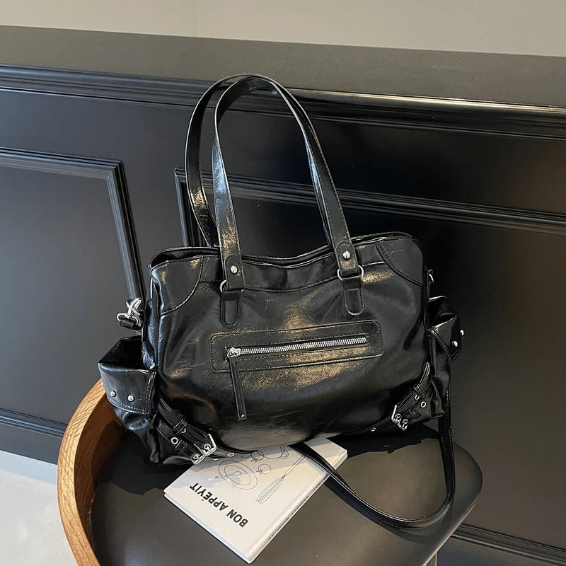 sac de cours lyceenne noir