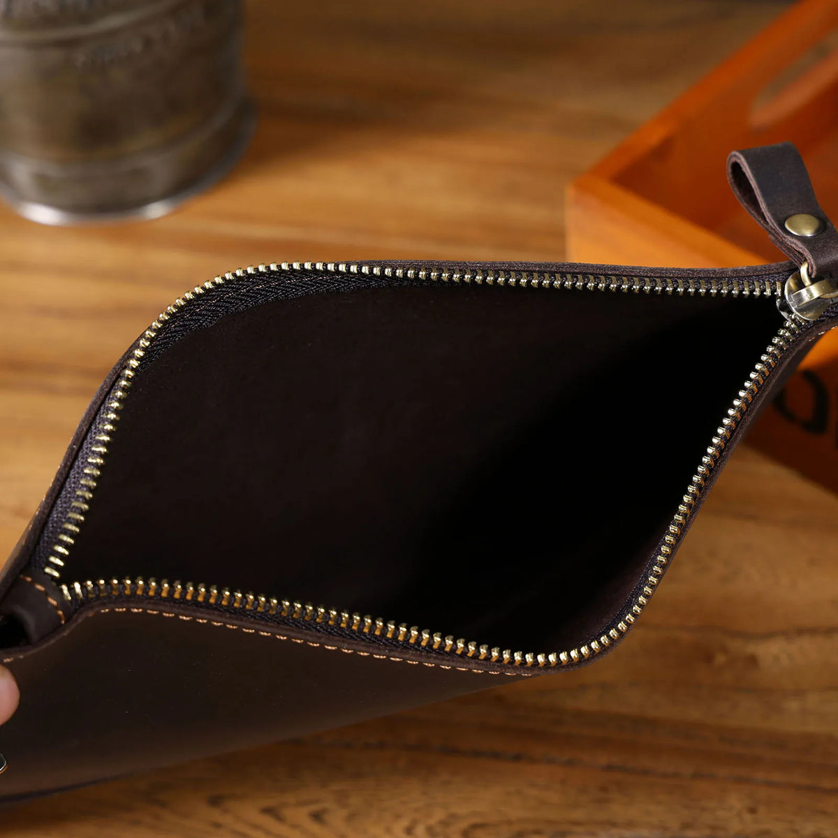 interieur de la pochette sac homme