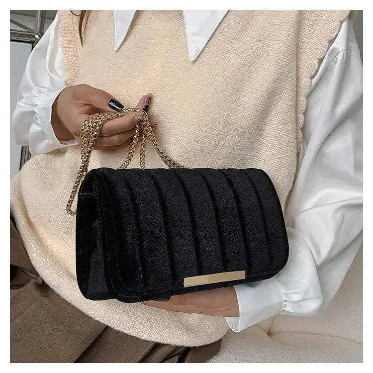 sac bandouliere velours noir