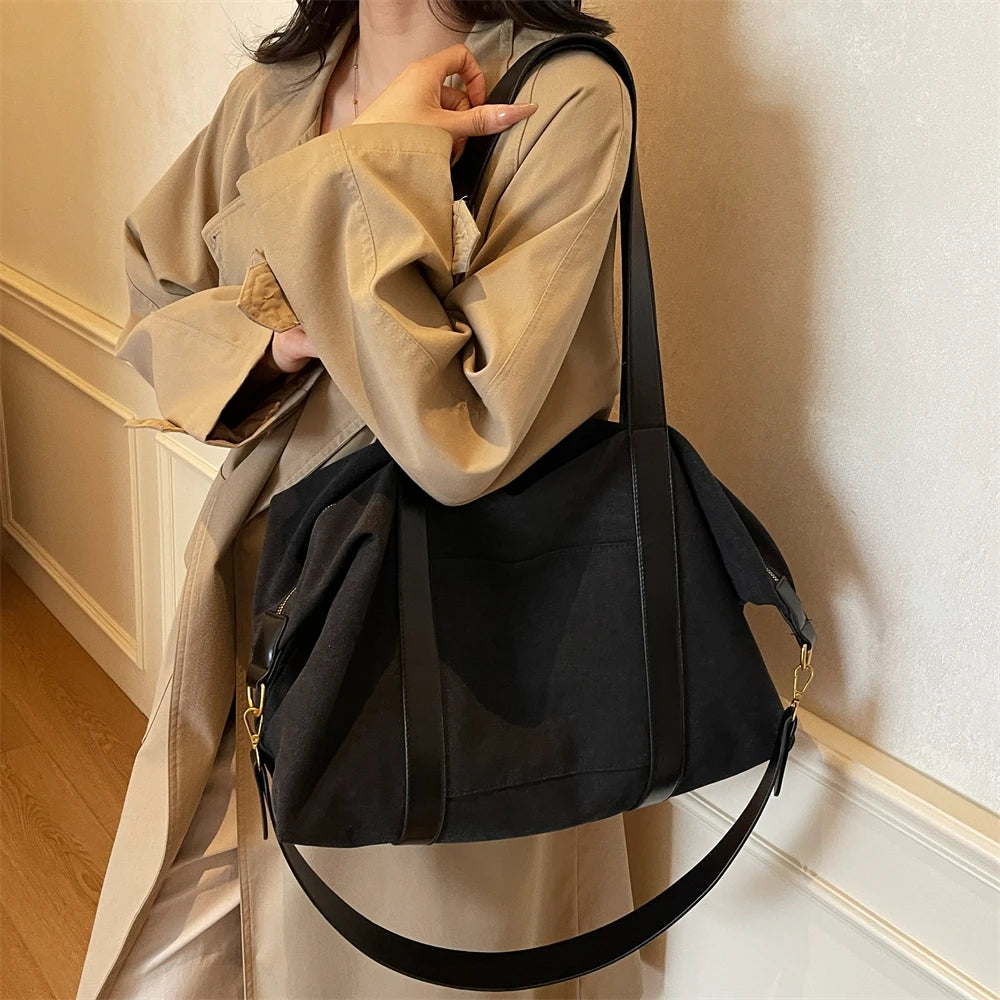 sac cabas tissus femme noir
