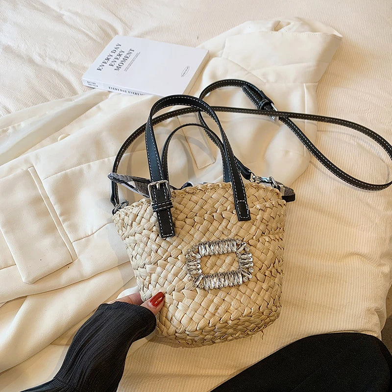 Petit sac bandouliere paille clearance