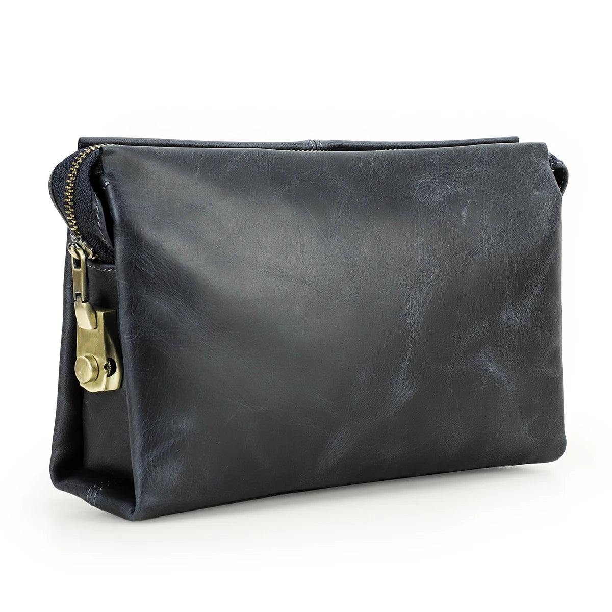 pochette en cuir homme​ bleu