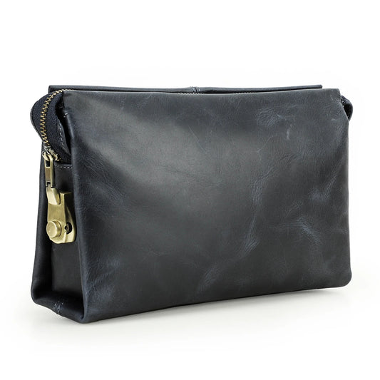 pochette en cuir homme​ bleu