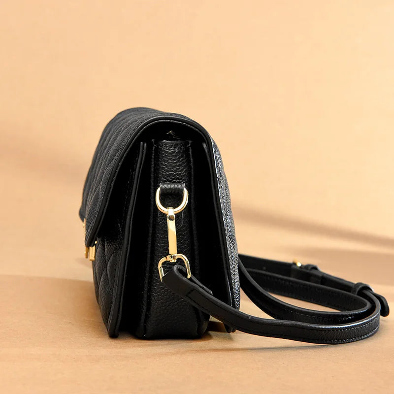 Sac Bandouliere Femme Matelassé Noir - Ivy
