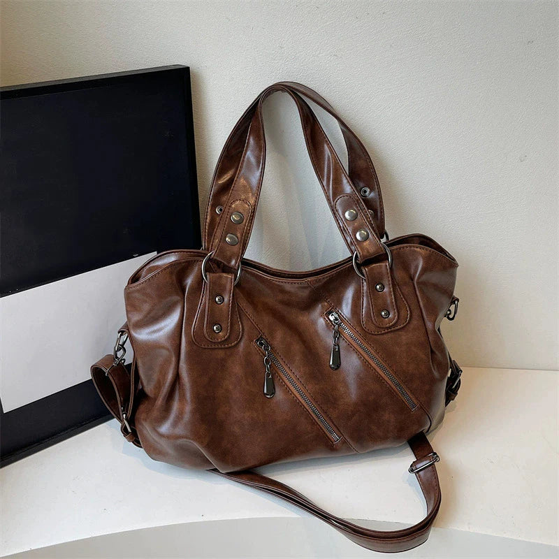sac a main grand format marron