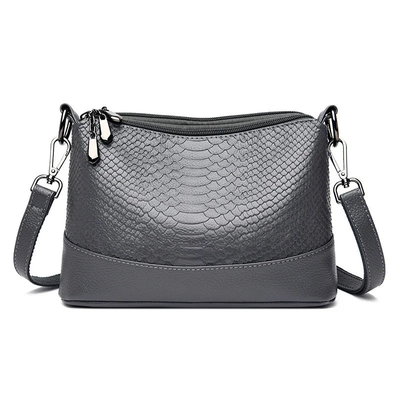 sac bandouliere crocodile gris