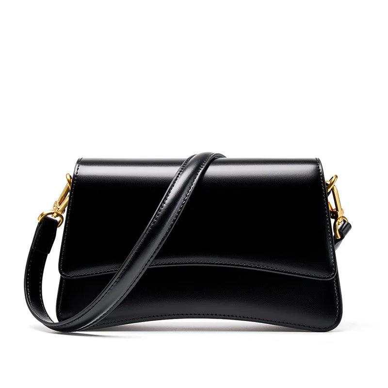 sac baguette noir vernis