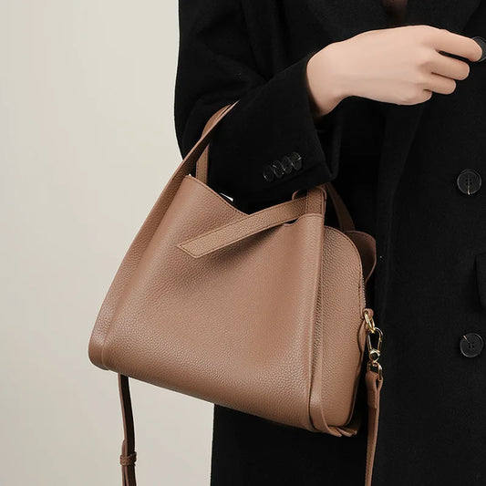 sac a main luxe marron