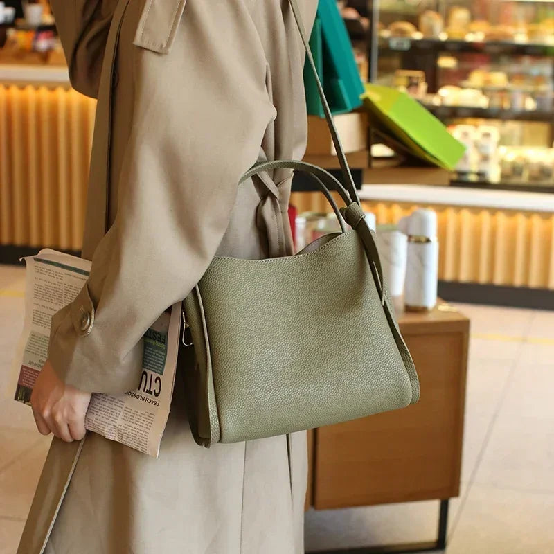 sac a main en cuir vert