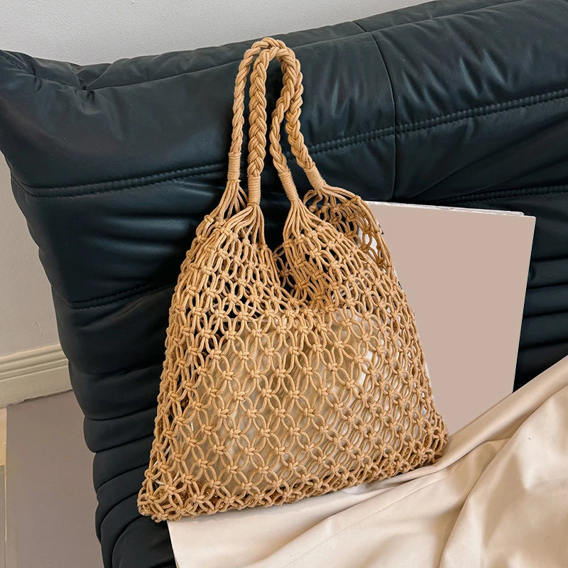 sac crochet ete beige