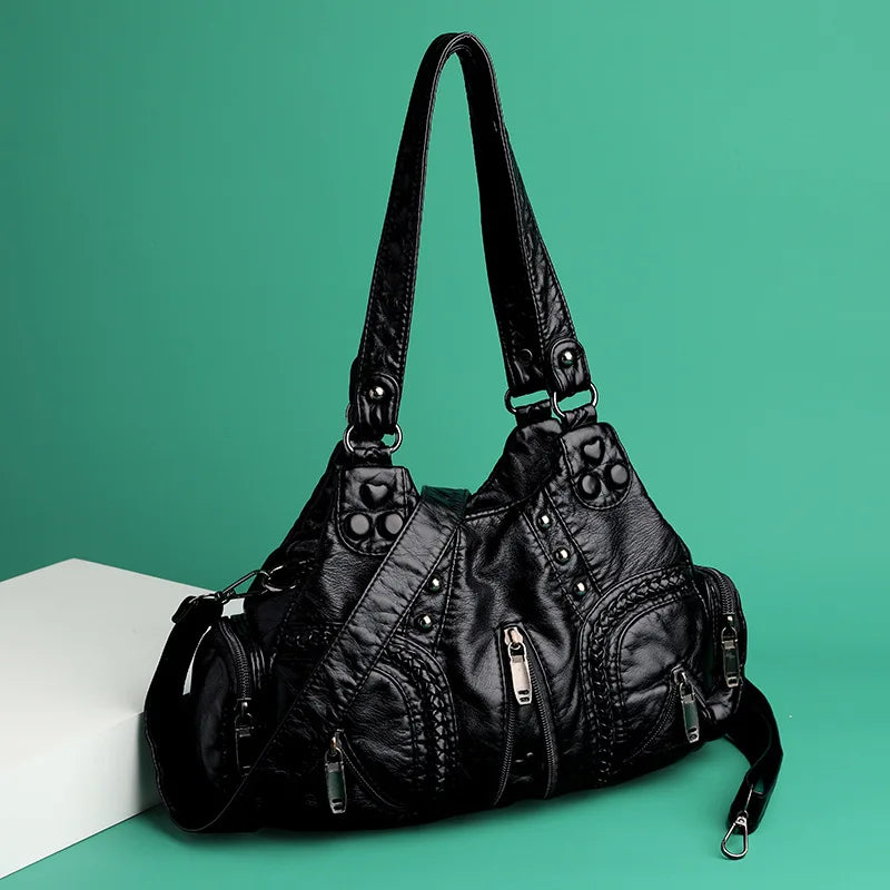 sac a main epaule noir vintage