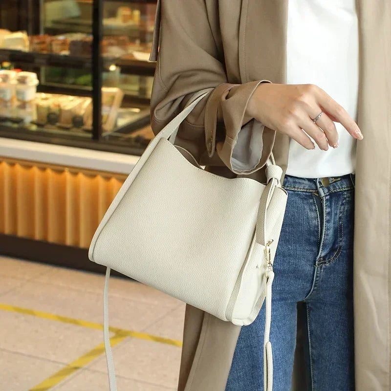 sac a main en cuir blanc
