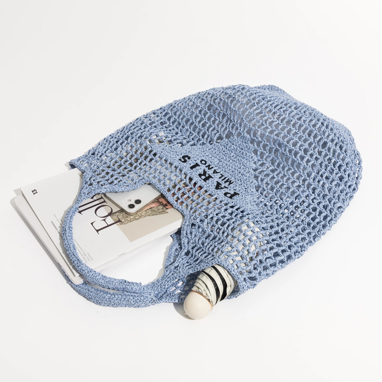 sac de plage paille crochet