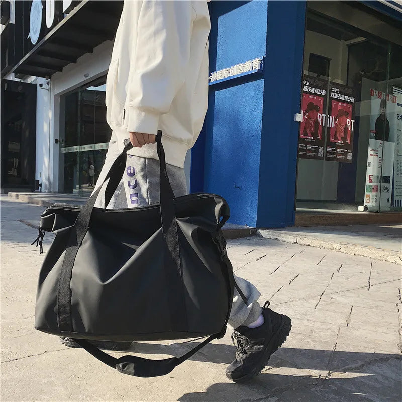 NOTAG Sac Cabas Femmes Imperméable Nylon - Grand Sac à Main Shopping Voyage (Noir)
