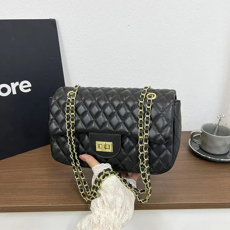 sac bandouliere matelasse noir