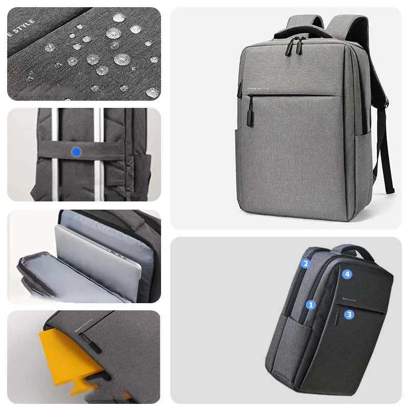sac a dos pour ordinateur gris