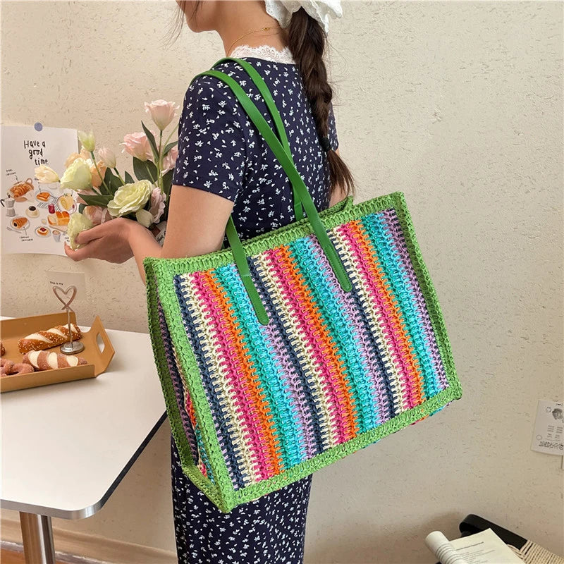 grand sac en paille chic