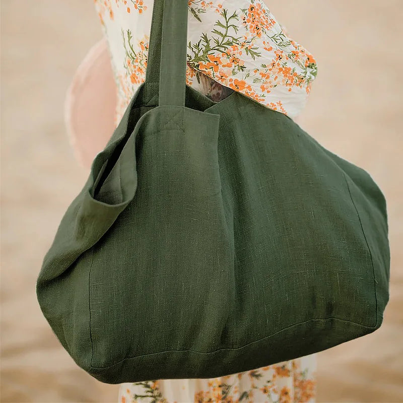 sac de plage familiale vert