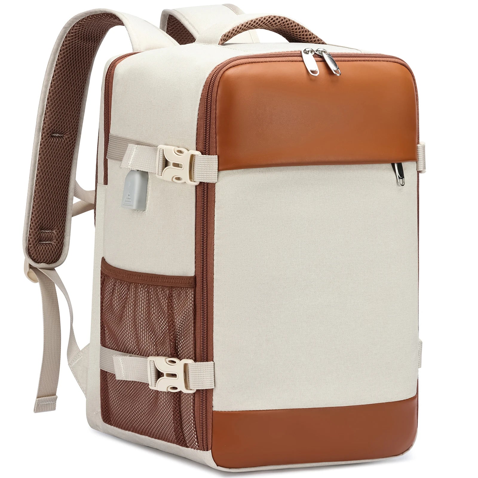 sac a dos voyage cabine beige