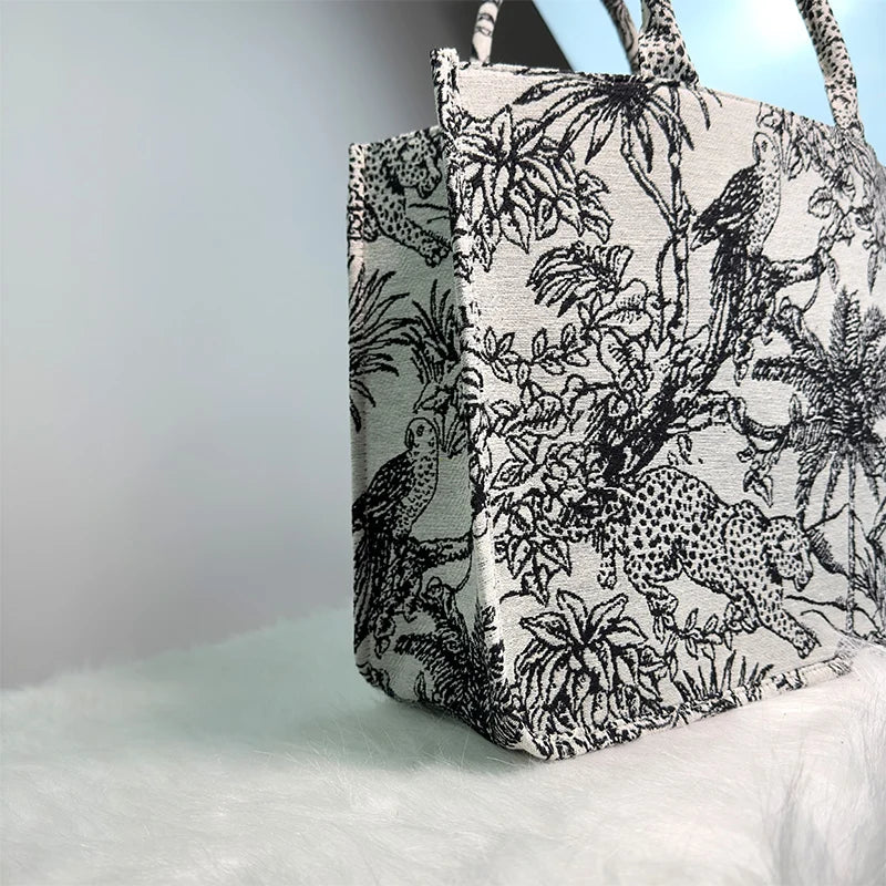 sac de plage grand en jacquard