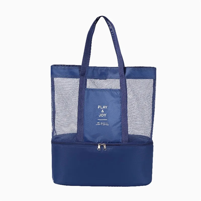 sac de plage isotherme bleu marine