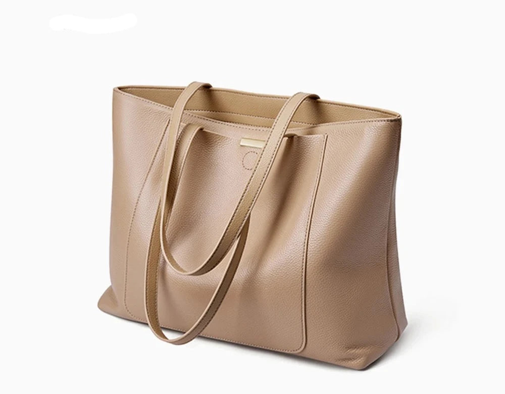 sac en cuir pour les cours beige