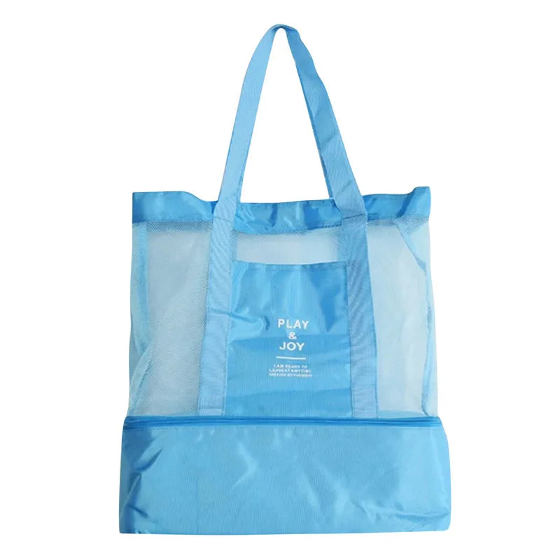 sac de plage isotherme bleu flash