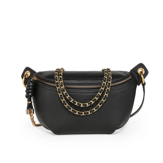 sac banane en cuir fendu tendance