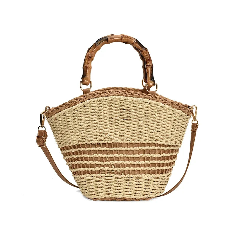 sac en paille luxe pour la plage