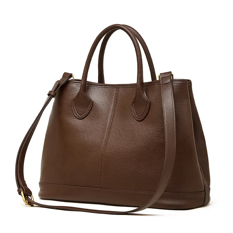 grand sac en cuir marron