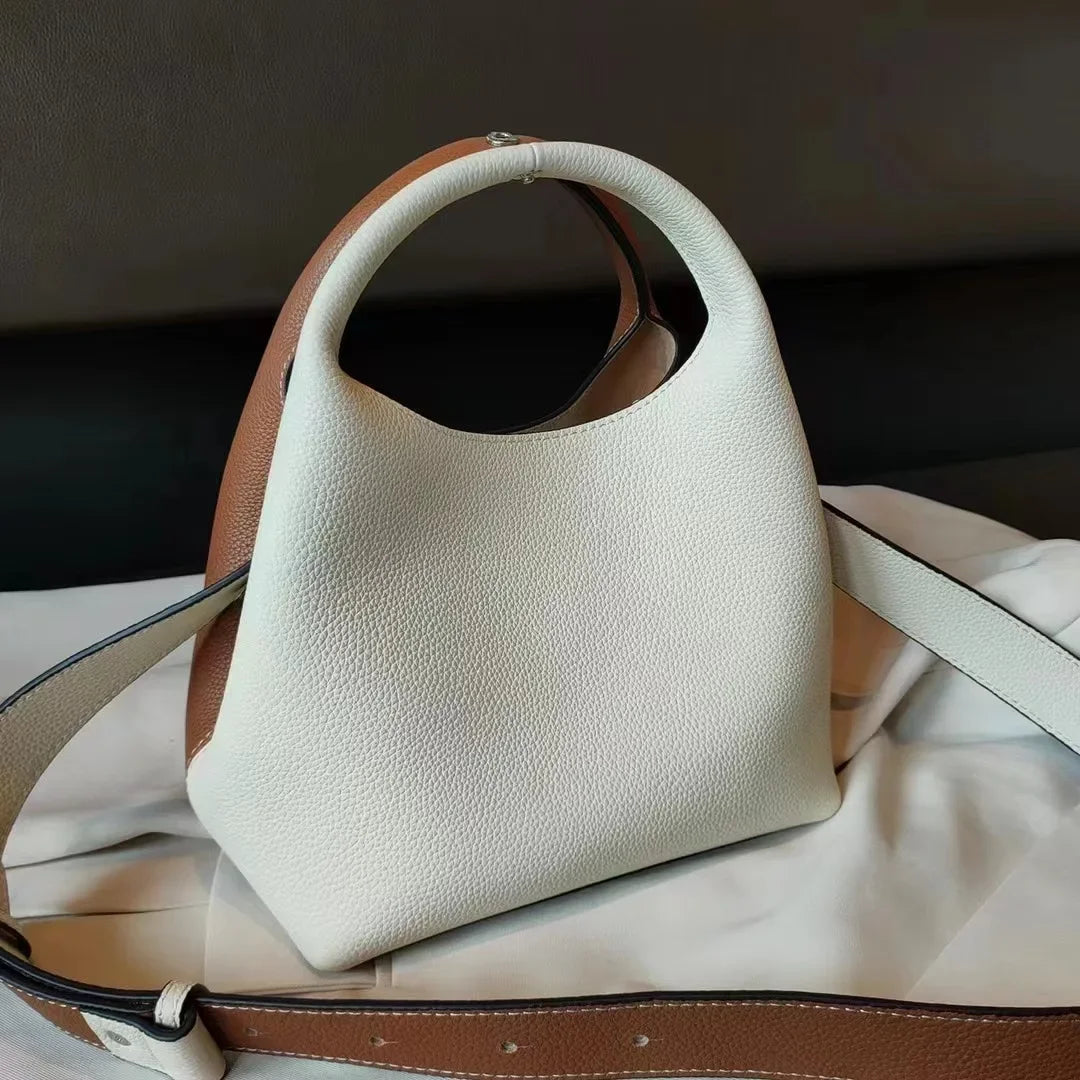 sac a main femme cuir luxe crème