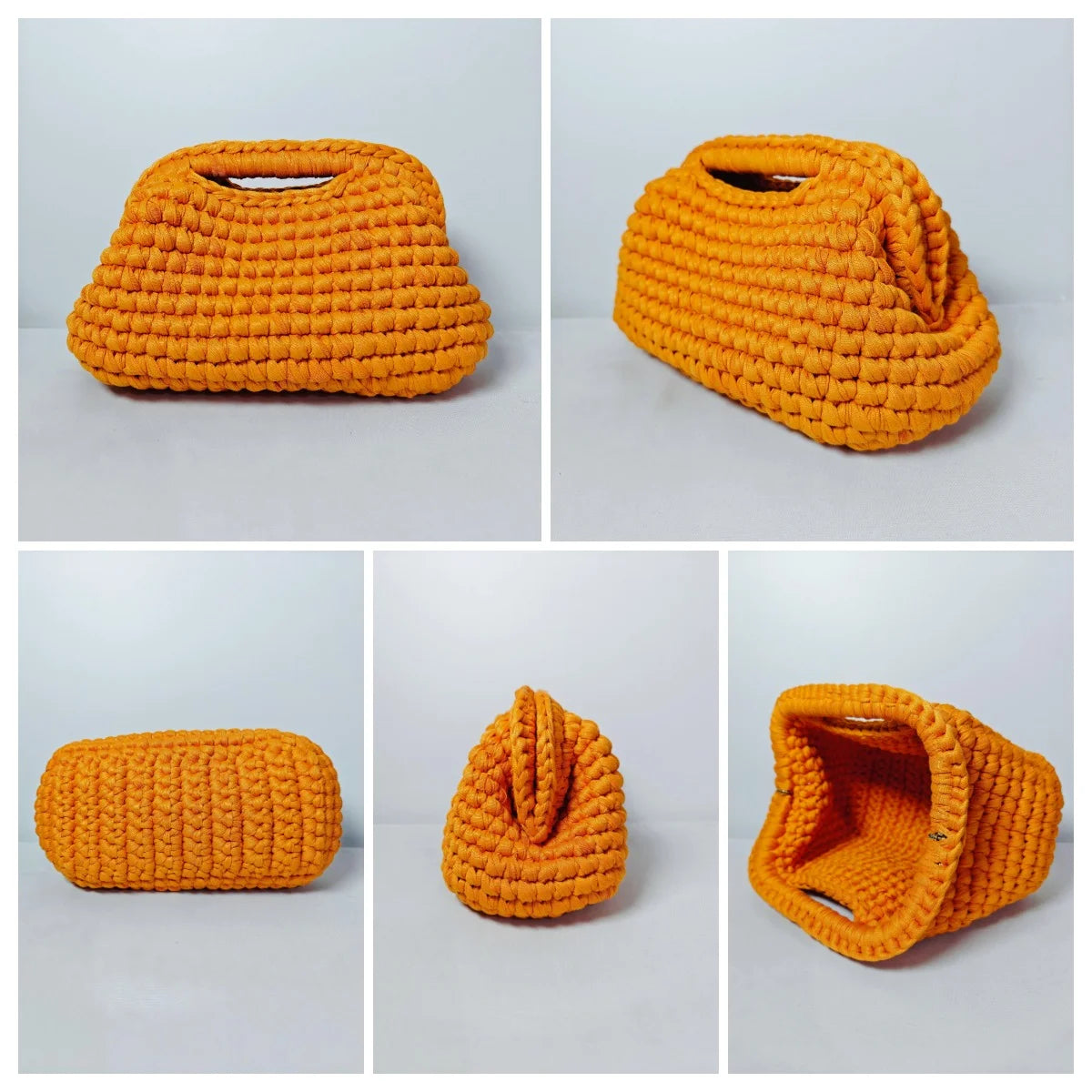 pochette en crochet tresse