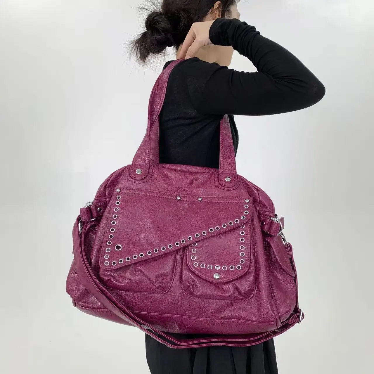 sac de cours luxe rose