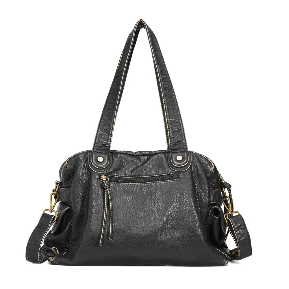 sac de cours femme noir a poches