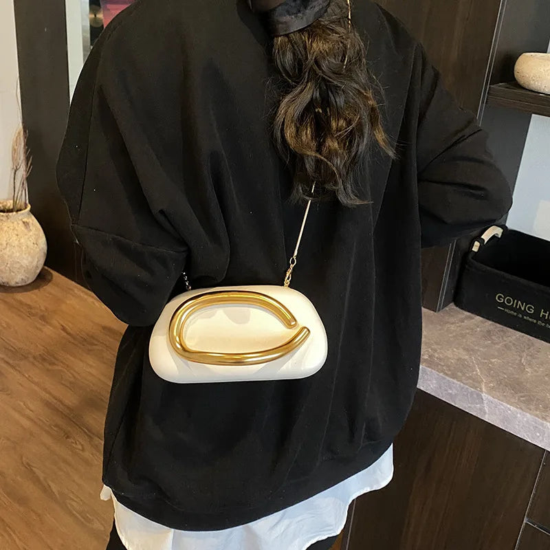 pochette de soiree bandoulière blanc