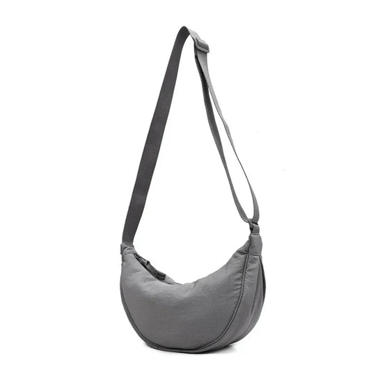 sac banane bandouliere femme gris en nylon
