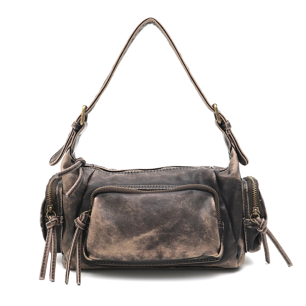 sac porte epaule et bandouliere marron delave