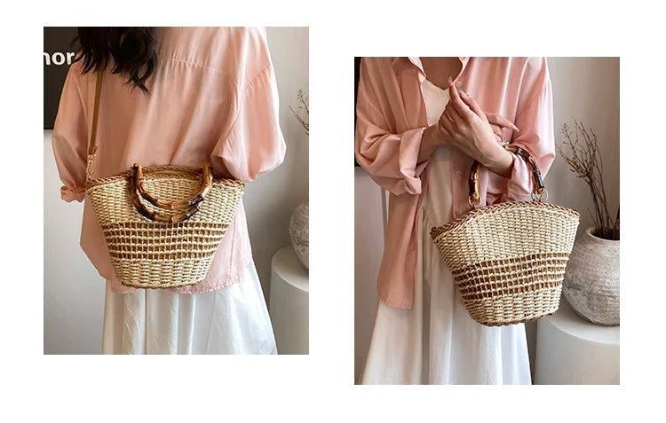 sac en paille luxe tendance