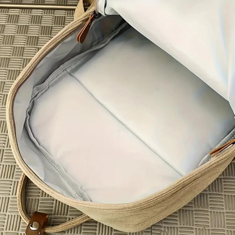 intérieur du sac a dos en velours