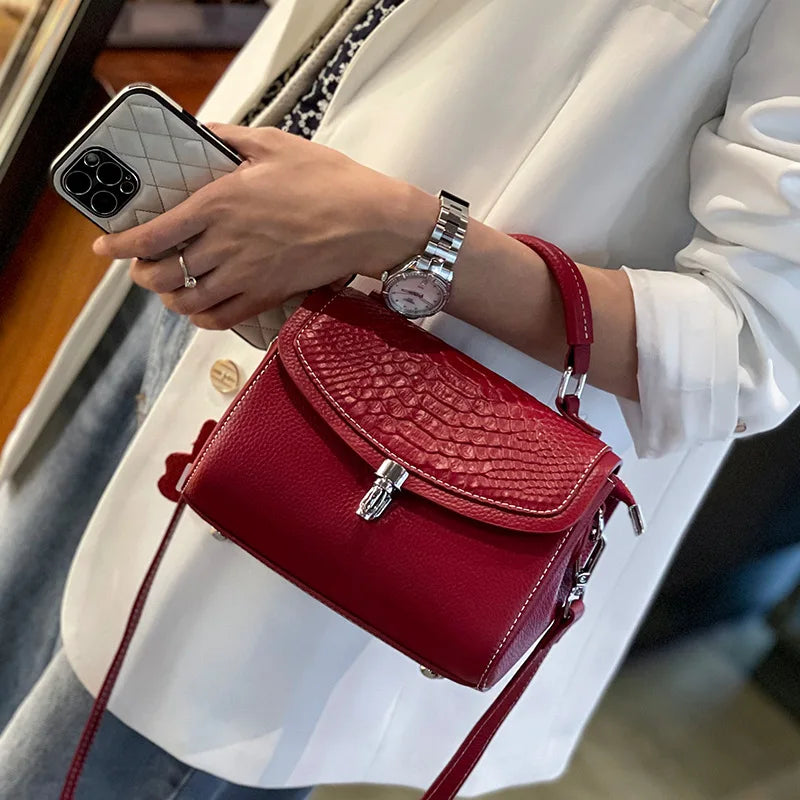 sac a main bandouliere luxe rouge