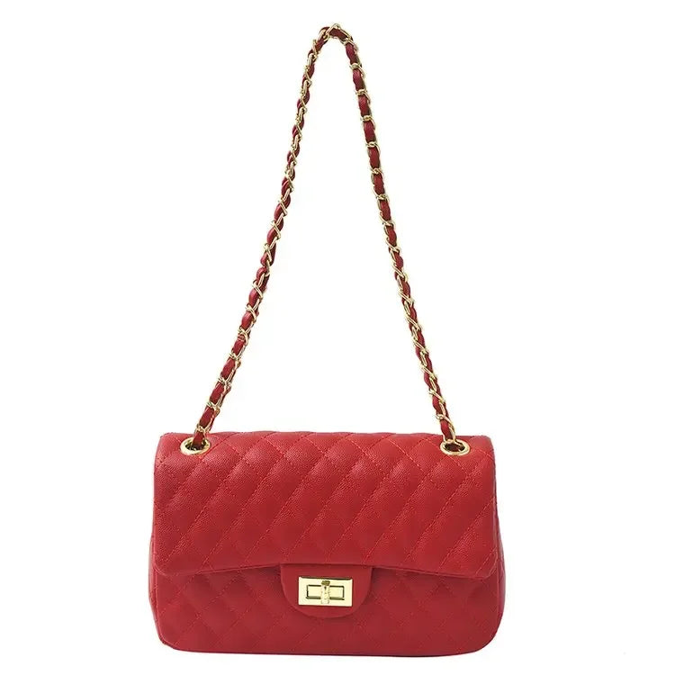 sac bandouliere matelasse femme rouge