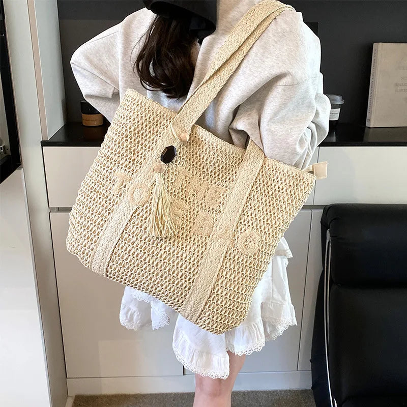 sac en paille femme porte epaule