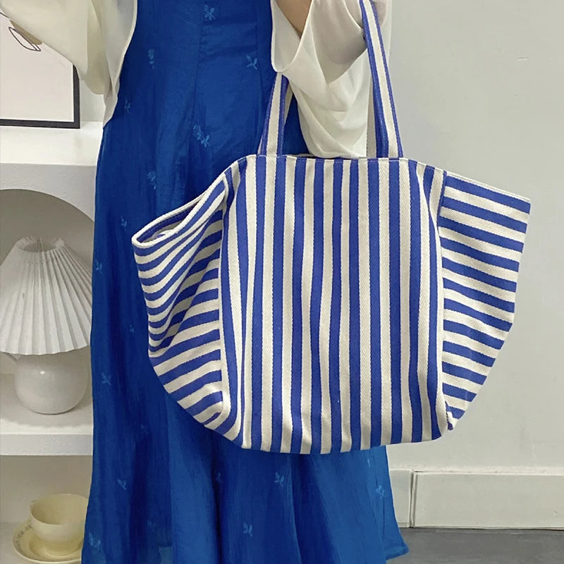 grand sac de plage raye