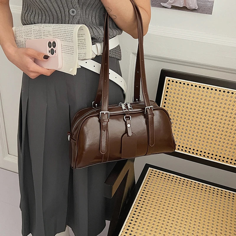 sac a main rectangulaire chocolat