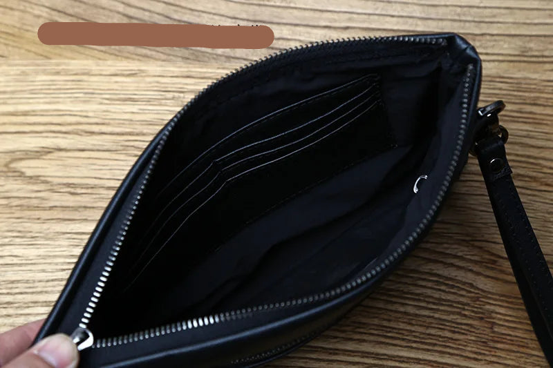 interieur pochette pour homme en cuir